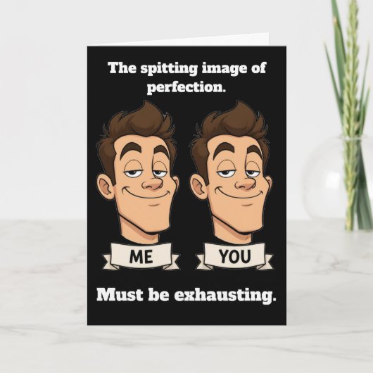 Spitting Image Grappige Verjaardag Kaart (Voorkant)