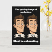 Spitting Image Grappige Verjaardag Kaart (Gele Bloem)