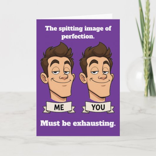Spitting Image Grappige Verjaardag Kaart (Voorkant)