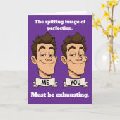Spitting Image Grappige Verjaardag Kaart (Gele Bloem)