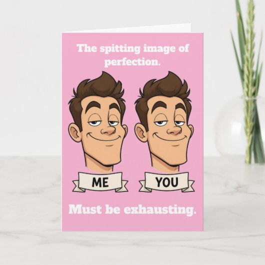 Spitting Image Grappige Verjaardag Kaart (Voorkant)
