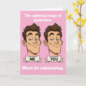 Spitting Image Grappige Verjaardag Kaart (Gele Bloem)
