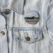 Spitvuur op de baan ronde button 5,7 cm (In situ)