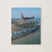 Spitvuur over de Engelse kust. Legpuzzel (Verticaal)