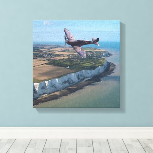 Spitvuur over Engeland Canvas Afdruk (Insitu (Houten vloer))