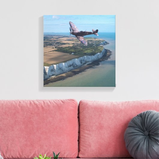 Spitvuur over Engeland Canvas Afdruk (Insitu (Woonkamer))