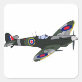 Spitvuur Vierkante Sticker (Voorkant)