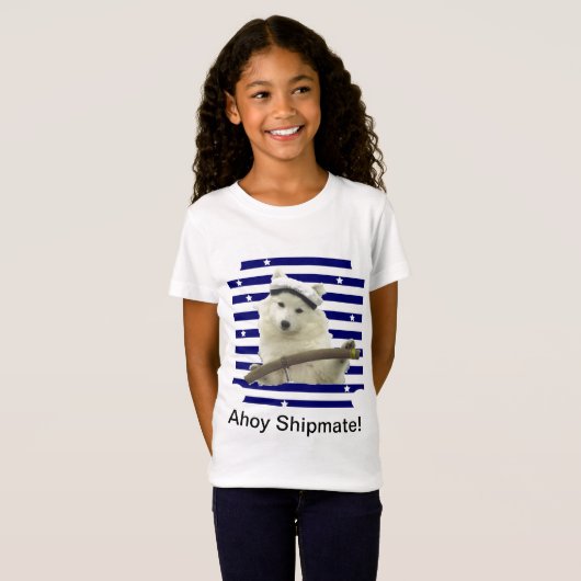 Spitz/American Eskimo Sailor T-Shirt (Voorkant volledig)