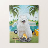 Spitz Dog Camping Legpuzzel (Verticaal)
