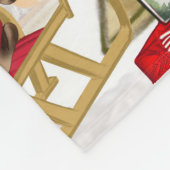 Spitz Dog Kerstmis Fleece Deken (Hoek)