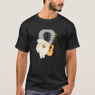 Spitz Dog met bijtende gitarist T-shirt
