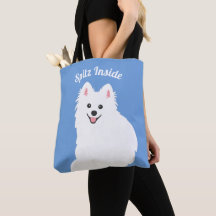  - Spitz Inside Dog Canvas tas Blue