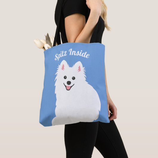  - Spitz Inside Dog Canvas tas Blue (Dichtbij)