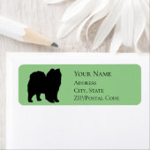 Spitz Pom Silhouette Return-adres Etiket (Insitu)