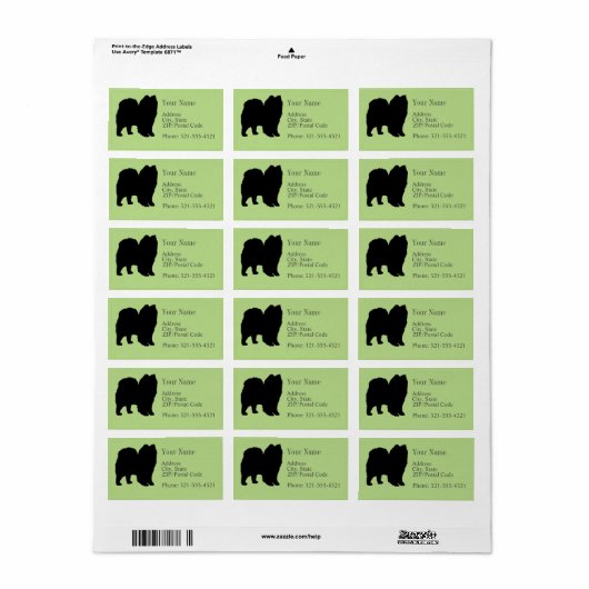 Spitz Silhouette Etiket (Full Sheet)