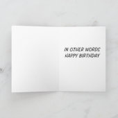 SPITZ WISHEERT HAPPY BIRTHDAY "UIT DE GROEP" KAART (Binnen)