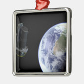 Spitzer die kort na de lancering de Aarde vertrekt Metalen Ornament (Links)