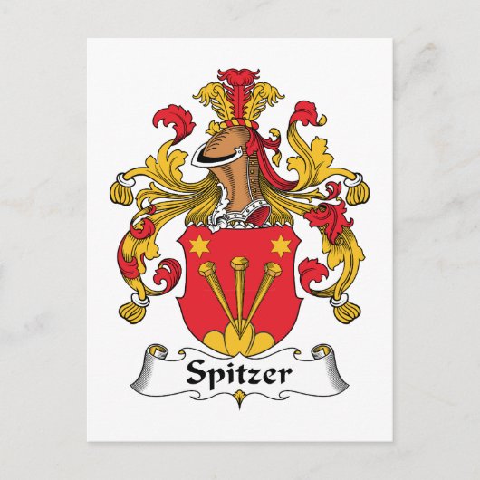 Spitzer Family Crest Briefkaart (Voorkant)