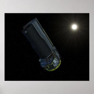 Spitzer gezien in zichtbaar licht poster