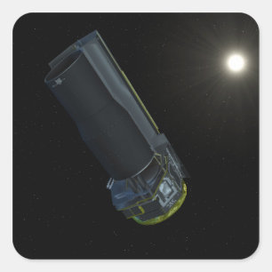 Spitzer gezien in zichtbaar licht vierkante sticker