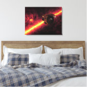 Spitzer gezien tegen de infrarode hemel 2 canvas afdruk (Insitu (Slaapkamer))