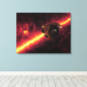 Spitzer gezien tegen de infrarode hemel 2 canvas afdruk (Insitu (Houten vloer))