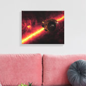 Spitzer gezien tegen de infrarode hemel 2 canvas afdruk (Insitu (Woonkamer))