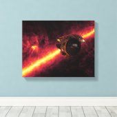 Spitzer gezien tegen de infrarode hemel 2 canvas afdruk (Insitu (Houten vloer))