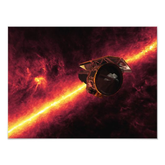 Spitzer gezien tegen de infrarode hemel 2 foto afdruk (Voorkant)