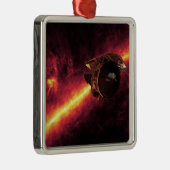 Spitzer gezien tegen de infrarode hemel 2 metalen ornament (Rechts)