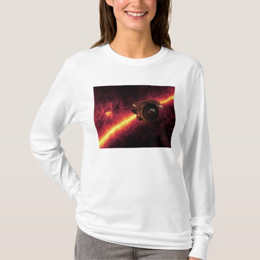 Spitzer gezien tegen de infrarode hemel 2 t-shirt (Voorkant)