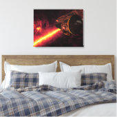 Spitzer gezien tegen de infrarode hemel canvas afdruk (Insitu (Slaapkamer))