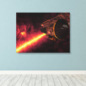 Spitzer gezien tegen de infrarode hemel canvas afdruk (Insitu (Houten vloer))