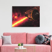 Spitzer gezien tegen de infrarode hemel canvas afdruk (Insitu (Woonkamer))