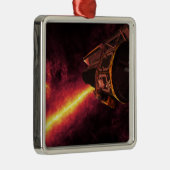 Spitzer gezien tegen de infrarode hemel metalen ornament (Rechts)