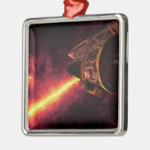 Spitzer gezien tegen de infrarode hemel metalen ornament (Links)