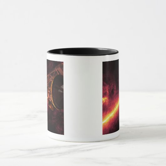 Spitzer gezien tegen de infrarode hemel mok (Midden)