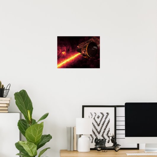 Spitzer gezien tegen de infrarode hemel poster (Thuiskantoor)