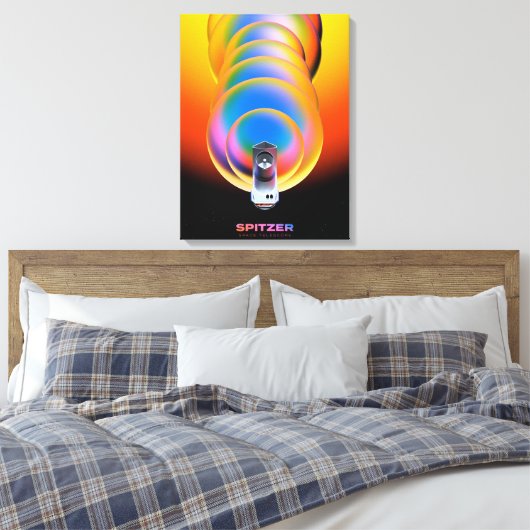 Spitzer Space Telescope Poster. Canvas Afdruk (Insitu (Slaapkamer))