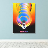 Spitzer Space Telescope Poster. Canvas Afdruk (Insitu (Houten vloer))