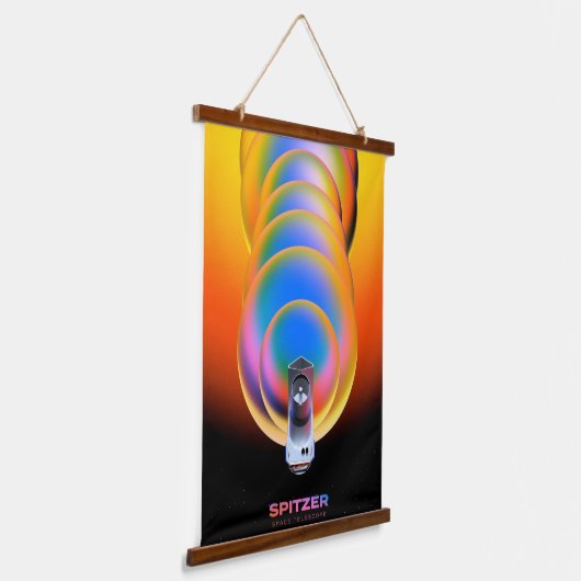 Spitzer Space Telescope Poster. Hangend Wandkleed (Gebogen)