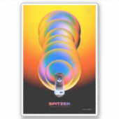 Spitzer Space Telescope Poster. Sticker (Voorkant)