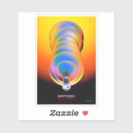 Spitzer Space Telescope Poster. Sticker (Vel)