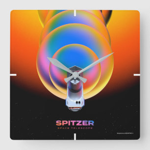 Spitzer Space Telescope Poster. Vierkante Klok