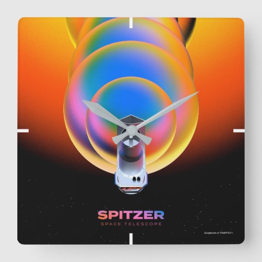 Spitzer Space Telescope Poster. Vierkante Klok (Voorkant)