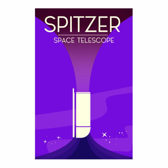 Spitzer Space Telescope Staand Fotobeeldje (Voorkant)