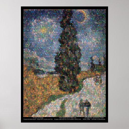 Spitzer Space Telescope / van Gogh Poster (Voorkant)