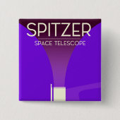 Spitzer Space Telescope Vierkante Button 5,1 Cm (Voorkant)