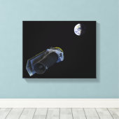 Spitzer wijst zijn hoog-aanwinstenantenne canvas afdruk (Insitu (Houten vloer))