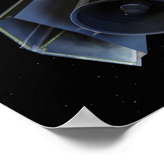 Spitzer wijst zijn hoog-aanwinstenantenne poster (Hoek)